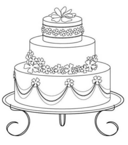 Disegno di torta da stampare e colorare 23