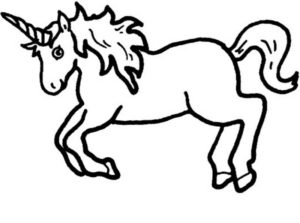 Disegno di unicorno da stampare e colorare 123