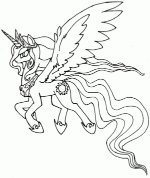 Disegno di unicorno da stampare e colorare 163