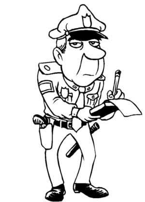 Disegno di poliziotto da stampare e colorare 21