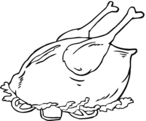 Disegno di carne da stampare e colorare 19