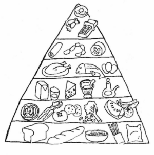 Disegno di cibo vario da stampare e colorare 16