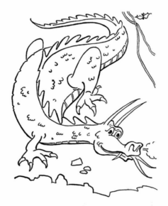 Disegno di dragone da stampare e colorare 68