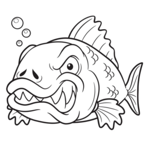 Disegno di pesce da stampare e colorare 180