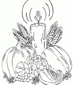 Disegno di candela natalizia da stampare e colorare 24