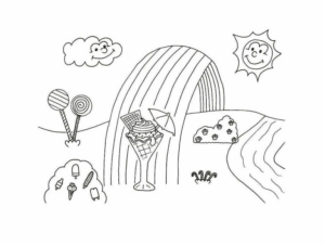 Disegno di arcobaleno da stampare e colorare 87