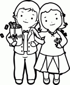 Disegno di San Valentino da stampare e colorare 23