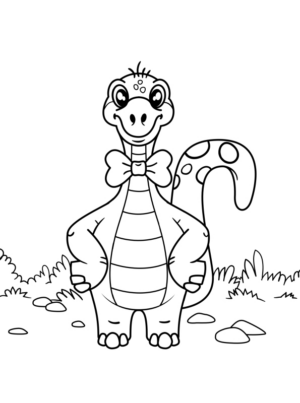 Disegno di Dino da stampare e colorare 4