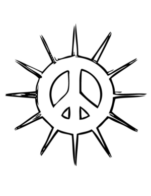 Disegno di simbolo della Pace da stampare e colorare 3