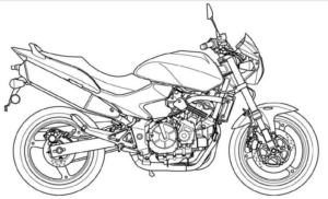 Disegno di moto da stampare e colorare 54