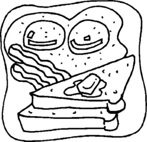 Disegno di colazione da stampare e colorare 28