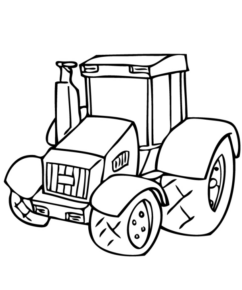 Disegno di trattore da stampare e colorare 18