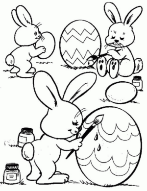 Disegno di coniglio da stampare e colorare 112