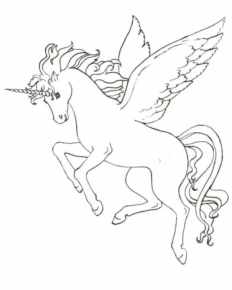 Disegno di unicorno da stampare e colorare 36