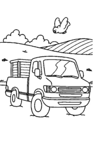 Disegno di mezzo da lavoro da stampare e colorare 8