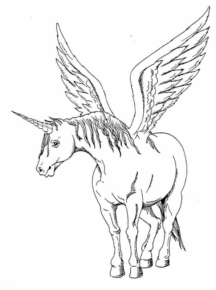Disegno di unicorno da stampare e colorare 35