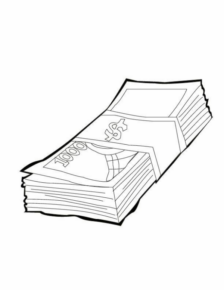 Disegno di soldo da stampare e colorare 3