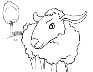 Disegno di pecora da stampare e colorare 56