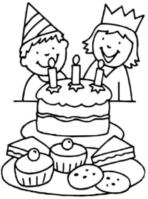 Disegno di compleanno da stampare e colorare 42
