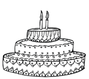 Disegno di compleanno da stampare e colorare 24