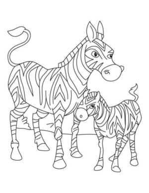 Disegno di zebra da stampare e colorare 12