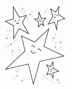 Disegno di stella da stampare e colorare 4