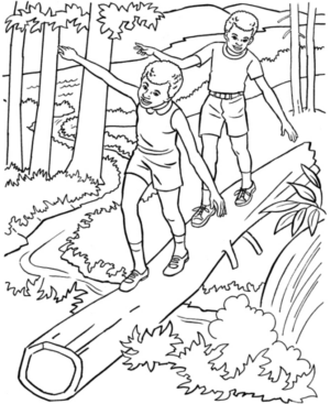 Disegno di campeggio da stampare e colorare 13