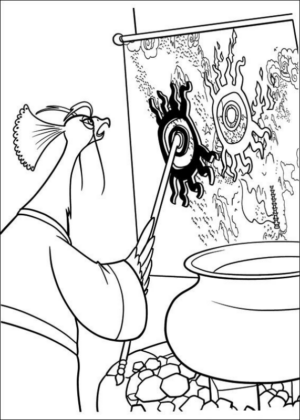Disegno di Kung Fu Panda da stampare e colorare 26