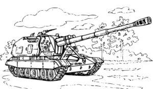 Disegno di carro armato da stampare e colorare 20