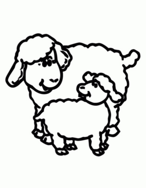 Disegno di pecora da stampare e colorare 58
