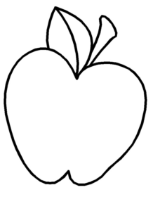 Disegno di mela da stampare e colorare 35