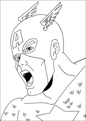Disegno di Capitan America da stampare e colorare 12