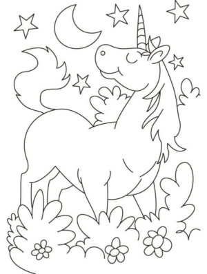 Disegno di unicorno da stampare e colorare 99