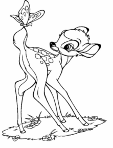 Disegno di Bambi da stampare e colorare 70