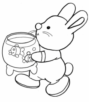 Disegno di coniglio da stampare e colorare 28