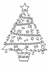 Disegno di albero di Natale da stampare e colorare 239