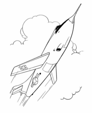 Disegno di aereo militare da stampare e colorare 91