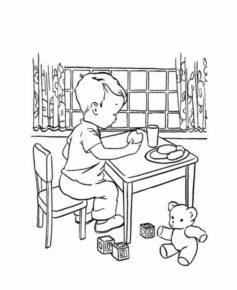 Disegno di bambino da stampare e colorare 234