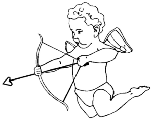Disegno di Cupido da stampare e colorare 2