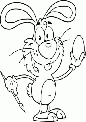 Disegno di coniglio da stampare e colorare