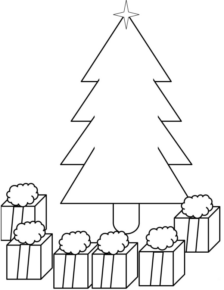 Disegno di albero di Natale da stampare e colorare 165 Disegno di albero di Natale da stampare e colorare 165