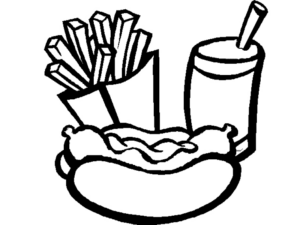 Disegno di fast food da stampare e colorare 21
