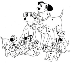 Disegno di La carica dei 101 da stampare e colorare 123 Disegno di La carica dei 101 da stampare e colorare 123