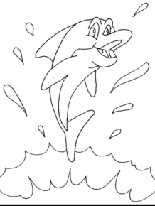 Disegno di delfino da stampare e colorare 24