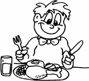 Disegno di cibo vario da stampare e colorare 12