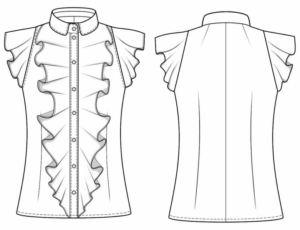 Disegno di vestito da donna da stampare e colorare 22