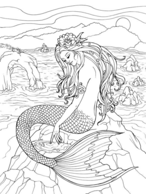 Disegno di sirena da stampare e colorare 27