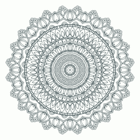 Disegno di mandala da stampare e colorare 1265