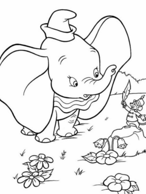 Disegno di Dumbo da stampare e colorare 64