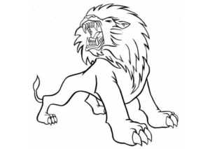 Disegno di leone da stampare e colorare 28